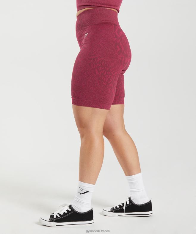 Gymshark adapter le short cycliste sans couture animal récif | brun cerise femmes 6HF2883